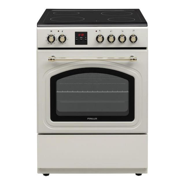 Κουζίνα Finlux FLCR 600MD 69lt με Κεραμικές Εστίες Π60εκ. Μπεζ