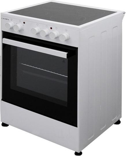 Κουζίνα Crown CEC-6060V 65lt Κεραμική Λευκή - Εικόνα 2