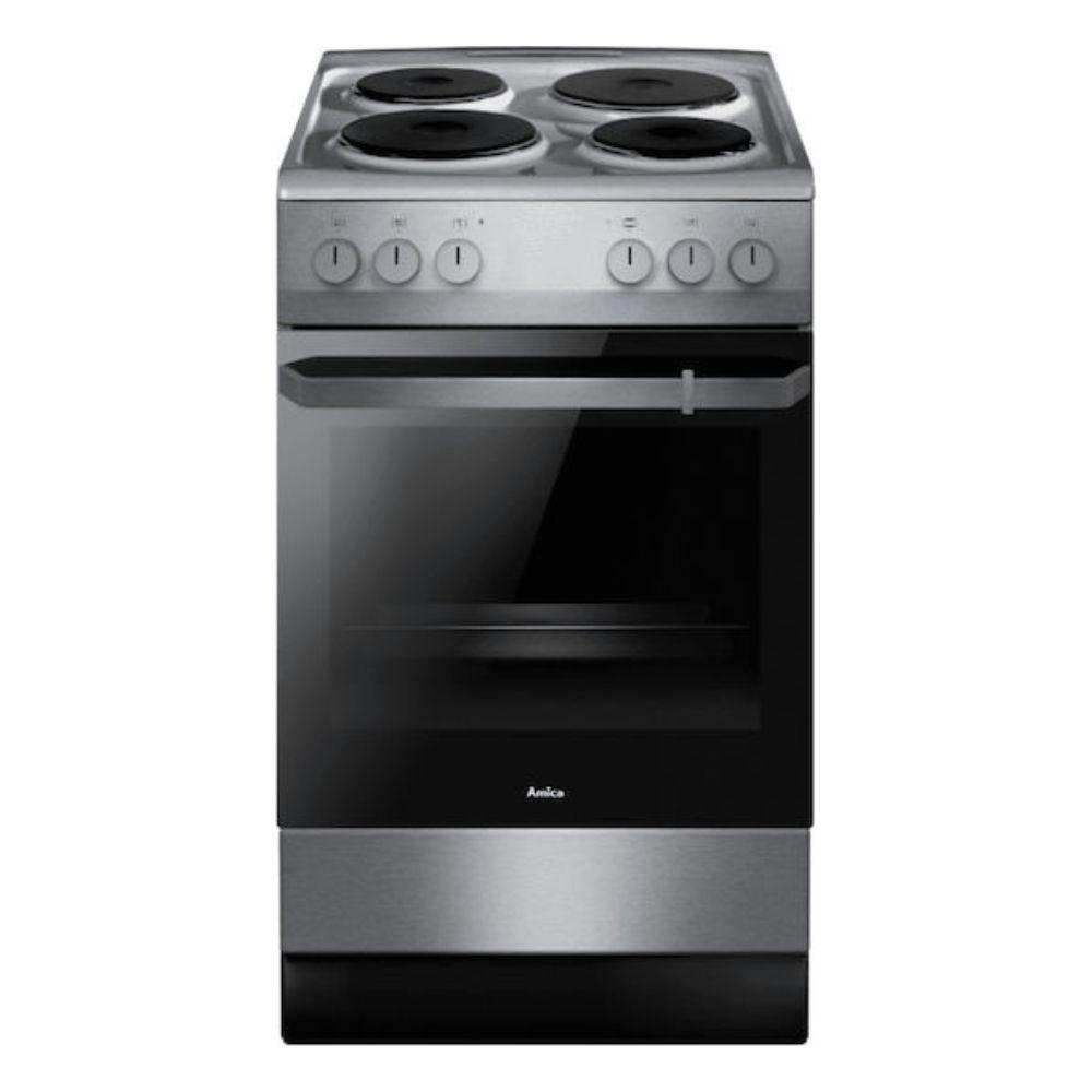Κουζίνα Amica 508EE2.30EEPF(C) 62lt με Εμαγιέ Εστίες Π50εκ. Inox - Εικόνα 1