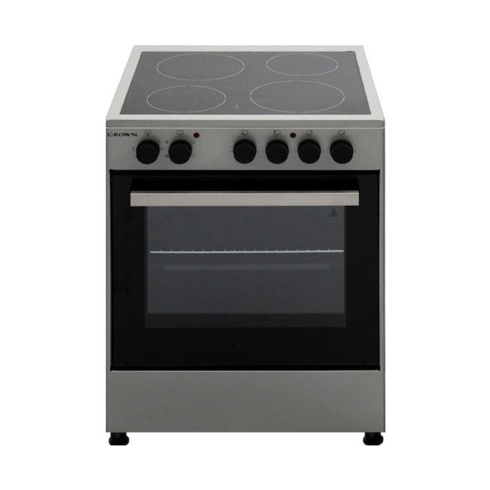 Crown Κουζίνα CEC-6060V 65lt με Κεραμικές Εστίες Π57εκ. Inox - Εικόνα 1