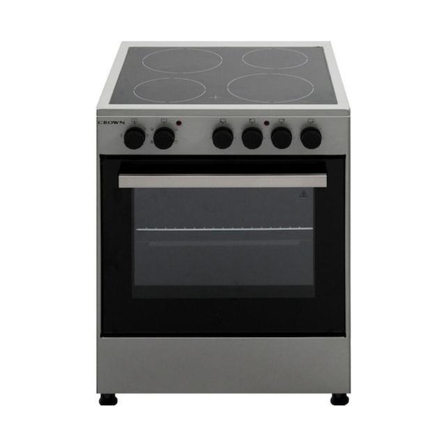 Crown Κουζίνα CEC-6060V 65lt με Κεραμικές Εστίες Π57εκ. Inox