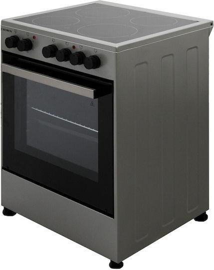 Crown Κουζίνα CEC-6060V 65lt με Κεραμικές Εστίες Π57εκ. Inox - Εικόνα 2