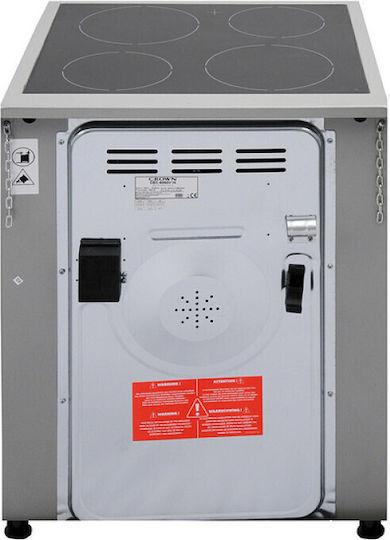 Crown Κουζίνα CEC-6060V 65lt με Κεραμικές Εστίες Π57εκ. Inox - Εικόνα 3