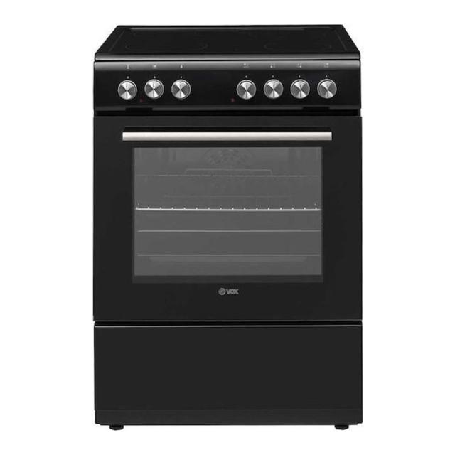 Κουζίνα VOX CHT 6205 B 69lt Κεραμική Μαύρη