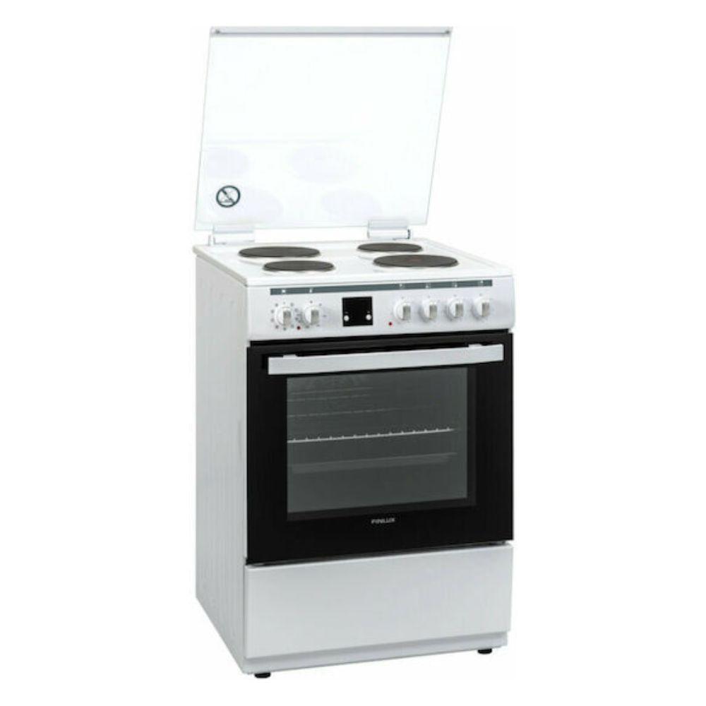 Κουζίνα Finlux FLEM-60A 65lt με Εμαγιέ Εστίες Π60εκ. Λευκή - Εικόνα 1